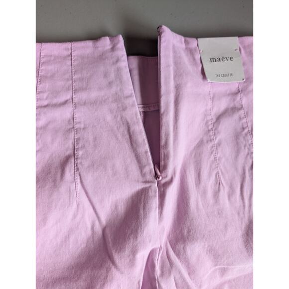 NWT Maeve The Colette Ruffle-hem Cropped Wide-leg Pants Sz 24Tall Lilac #8B507 - Picture 8 of 12